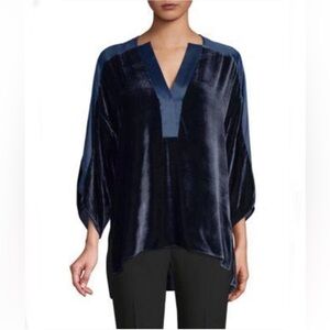 Elie Tahari Blue Blouse Size XL